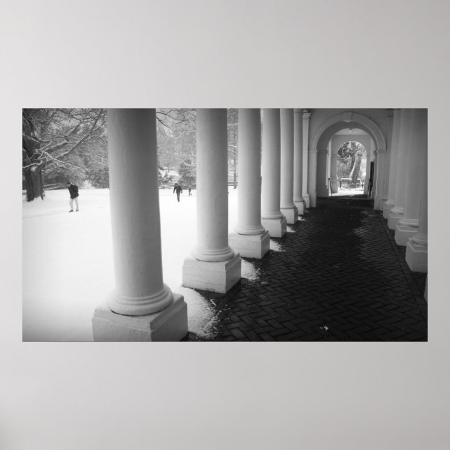 Poster Colonnade dans la neige (Devant)