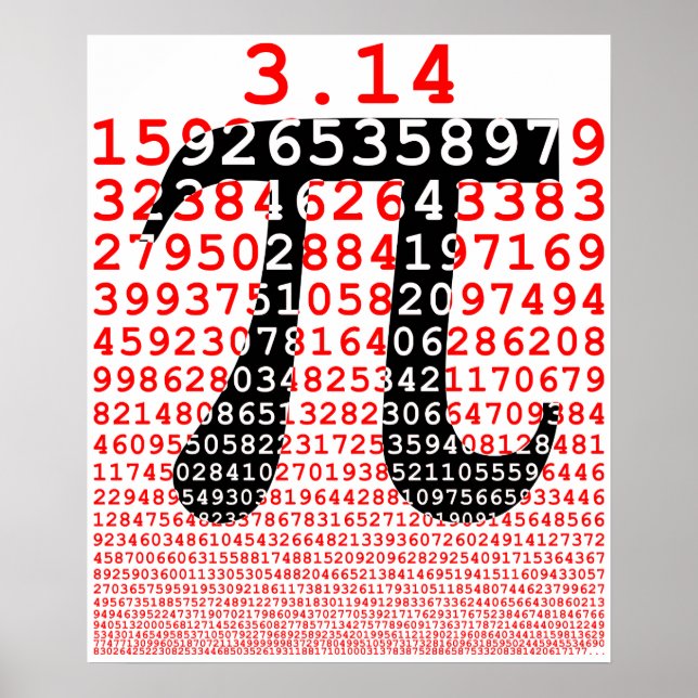 Poster Colonnes d'origine numéro pi jour symbole mathémat (Devant)