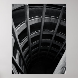 POSTER COLONNES EN BÉTON GRIS