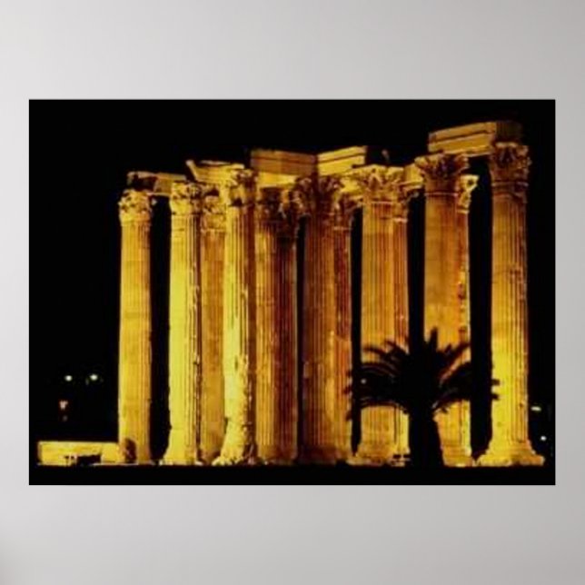 Poster Colonnes grecques (Devant)