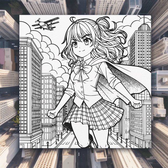 Poster Color Me | Anime Superhero fille (Créateur téléchargé)
