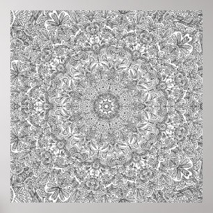 Poster Color your own Mandala!