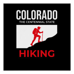 Poster Colorado Hiking – The Centennial State USA