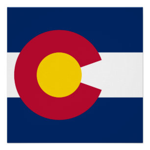 Poster Colorado : Le drapeau américain du centenaire