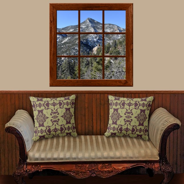Poster Colorado Mountain Avec Fenêtre De Neige (Créateur téléchargé)