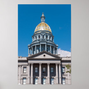 Poster Colorado State Capitol Dome and Portico