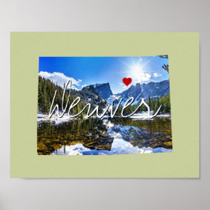 Poster Colorado State Photo insert and town name