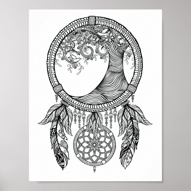 Poster Coloration Dreamcatcher (Devant)