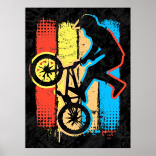 Poster Coloré Bmx - Vélo Bmx - Vélo Bmx