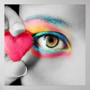 Poster coloré des yeux