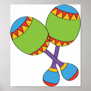 Poster coloré Maracas