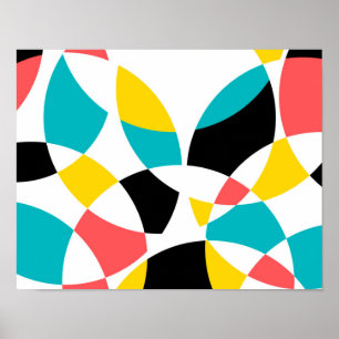 Poster Coloré, moderne, tendance, cool, circulaire unique