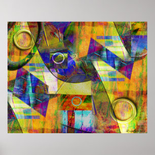 Poster Coloré moderneRésumé Art géométrique