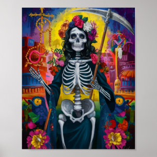 Poster coloré Père Noël Muerte