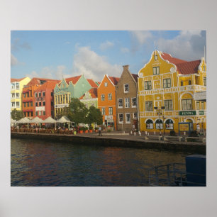 Poster coloré Willemstad Curacao