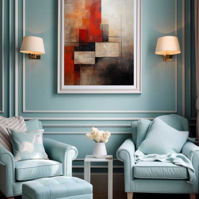 Poster 🎨 Colorés Abstraits Mots habilitants ✨ (Let this unique artwork serve as a daily reminder of your inner strength and resilience)