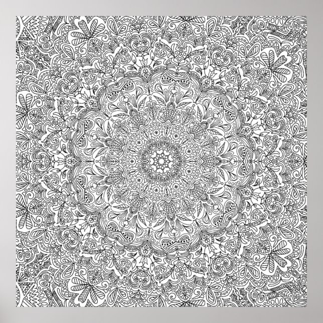 Poster Colorez votre propre Mandala ! (Devant)