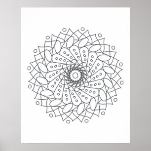 Poster Colorez votre propre mur de Mandala