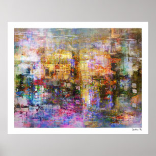 Poster Colorful Abstract Digital Art