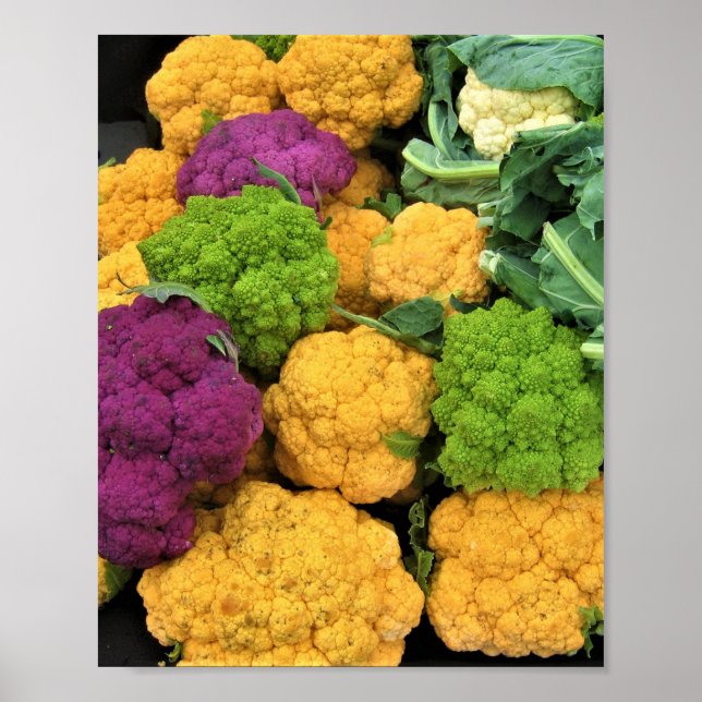 Poster Colorful Cauliflower (Devant)