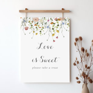 Poster Colorful Dainty Fleurs sauvages L'amour est doux s