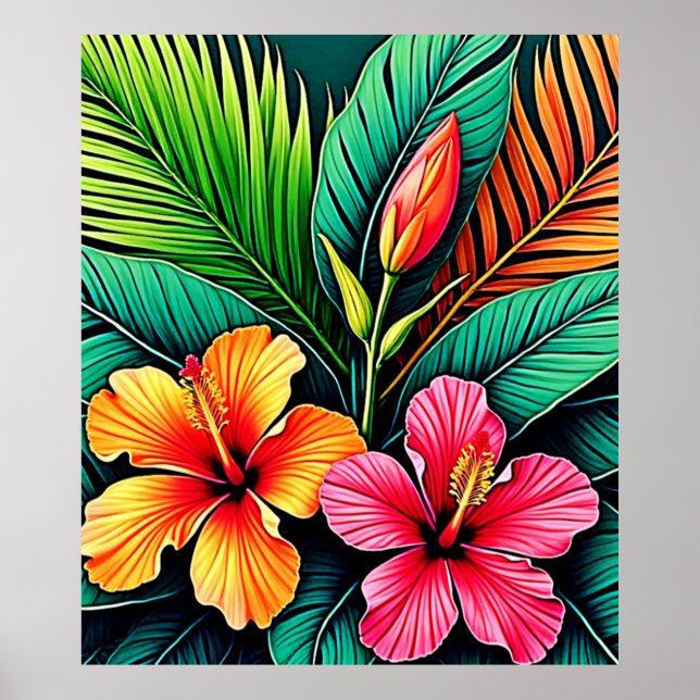 Poster Colorful Feelings: Abstract Face (Devant)