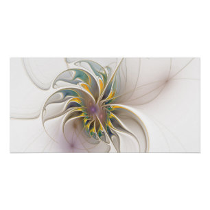 Poster Colorful fractal ornament. Flower art