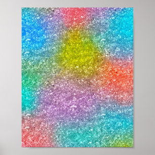POSTER COLORFUL GLITTER SPARKLE ABSTRACT