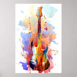 Poster Colorful guitar