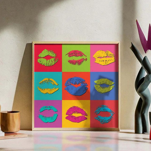 Poster Colorful Kissing Lips (Créateur téléchargé)
