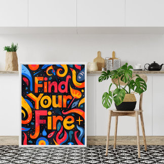 Poster Colorful Motivational Short Quote Wall Art Print