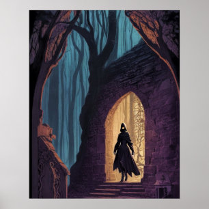 Poster Colorful Mysterious Scène Digital Artwork peinture