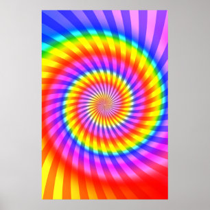 Poster: Colorful Spiral Pattern Poster