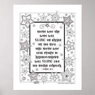 Poster Coloriez Votre Propre Citation Inspirante Bible Ve
