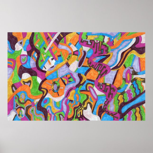 Poster "Colorscape" Art Abstrait (Devant)