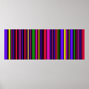 Poster Colossal multicolore Barcode Art #2