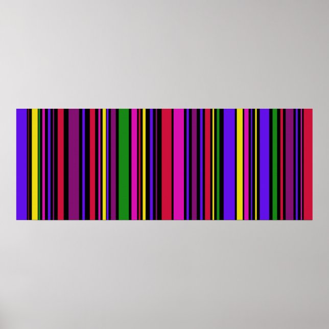 Poster Colossal multicolore Barcode Art #2 (Devant)