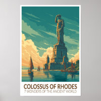Colosse de Rhodes Sept Merveilles du Monde Art