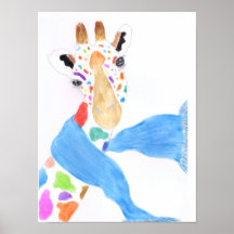 Colourful giraffe
