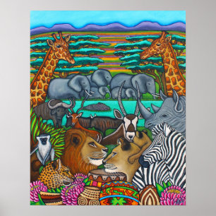 Poster Colours of Africa Print