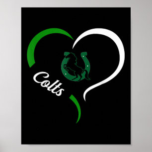 Poster Colts Coral Springs Logo Demi Coeur Slogan Hs