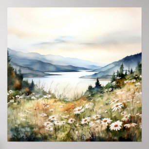 Poster Columbia Gorge Peinture Art Imprimer