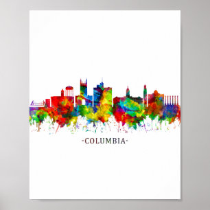 Poster Columbia Missouri Skyline