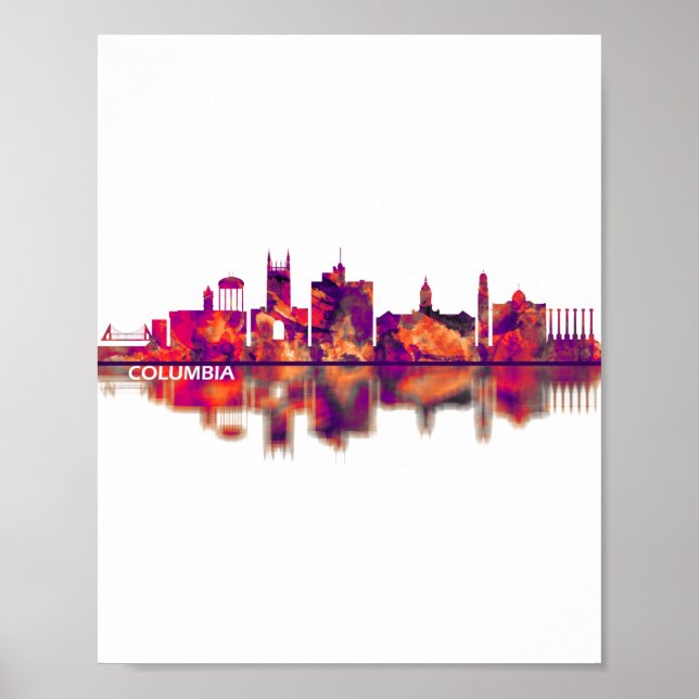 Poster Columbia Missouri Skyline (Devant)