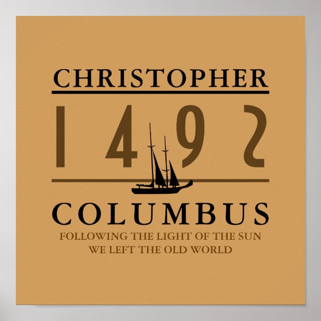 Poster Columbus 1492 (Devant)