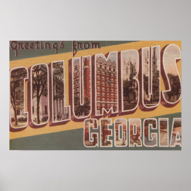 Poster Columbus, Géorgie - Grandes Lettres Scènes 2 (Devant)