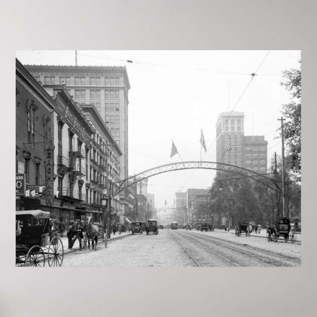 Poster Columbus, Ohio - High Street 1910 (Devant)