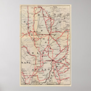 Poster Colusa, Yolo, Napa, Butte, Yuba, Sutter, Solano