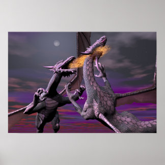 Poster Combat au clair de lune