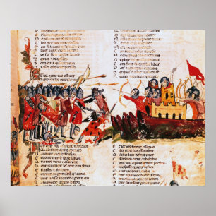 Poster Combat de chevaliers